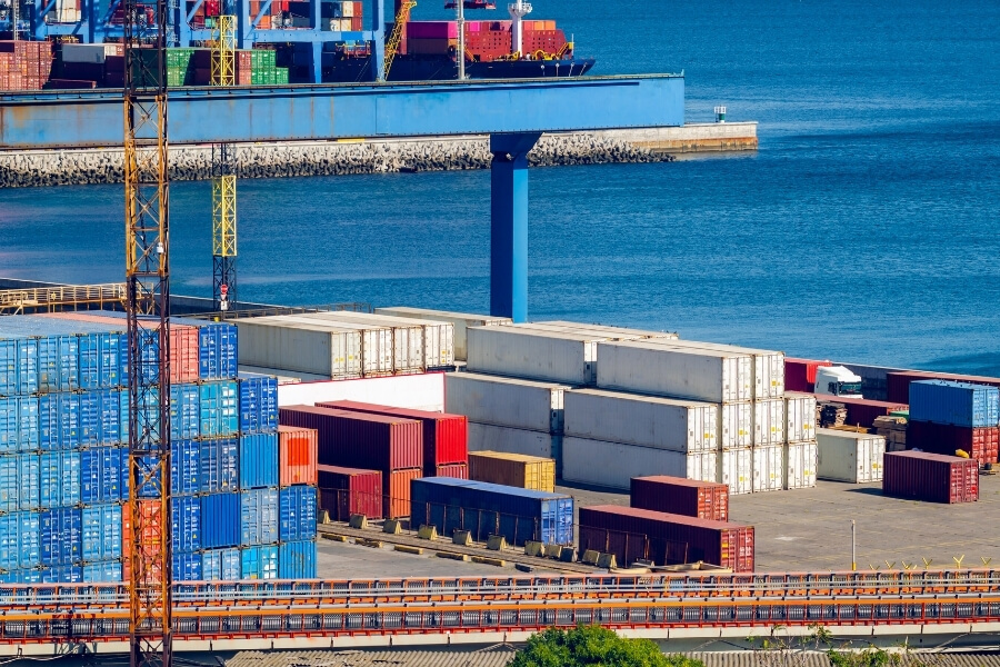 cargo storage container port